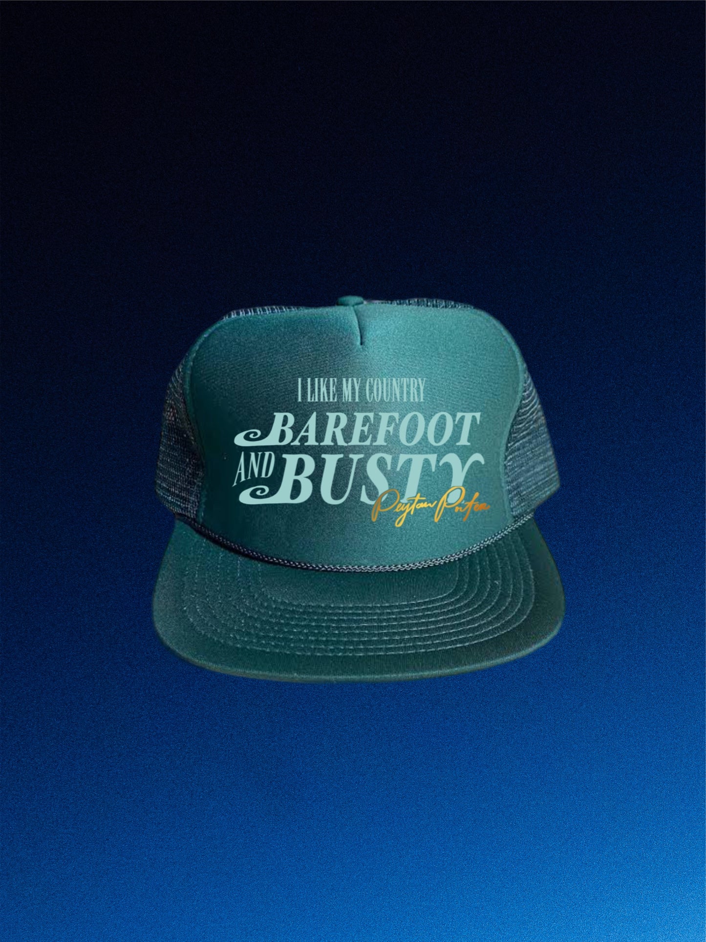 I Like My Country Barefoot & Busty Trucker Hat